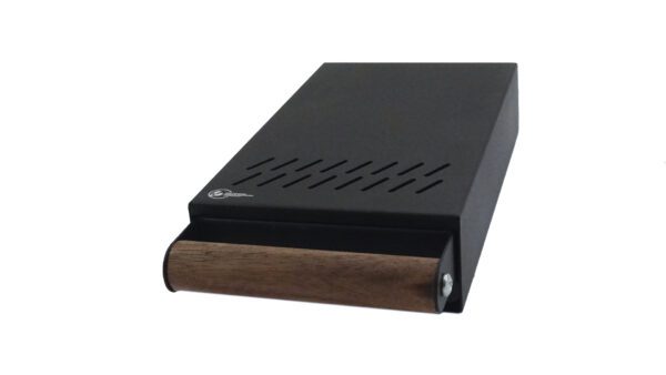 CKDC Ausklopfschublade "ProCub 2" - Schwarz / Walnuss (14x24x5.5); 140 x 240 x 55 / schwarz matt mit Holzgriff