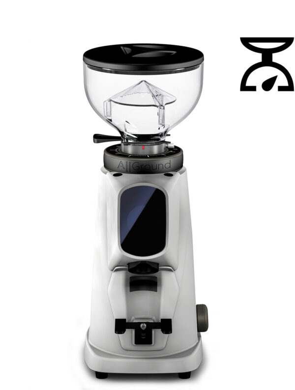 Fiorenzato AllGround Sense (Grind by Weight) - Weiss matt; mit integrierter Waage